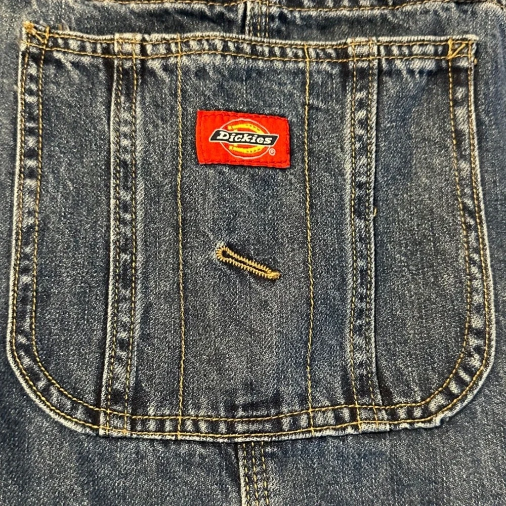 Dickies Carpenter Shortalls Juniors XL Blue Denim Relaxed Fit Utility - Picture 5 of 10